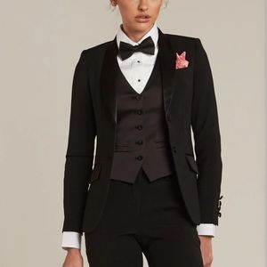 Women’s Black Shawl Tuxedo Jacket